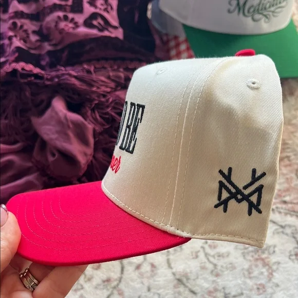 Red and White 'I Could Be Meaner' Cap - Picture 2 of 3